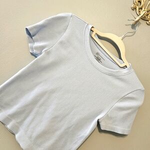 No Boundaries Light Blue Casual Top
